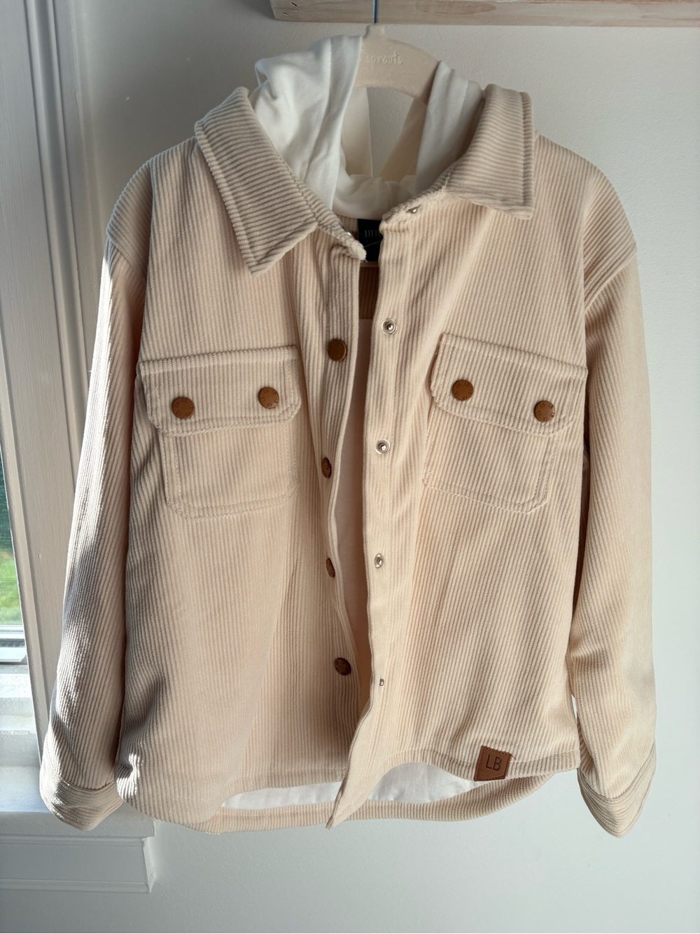 Little Bipsy hooded corduroy jacket